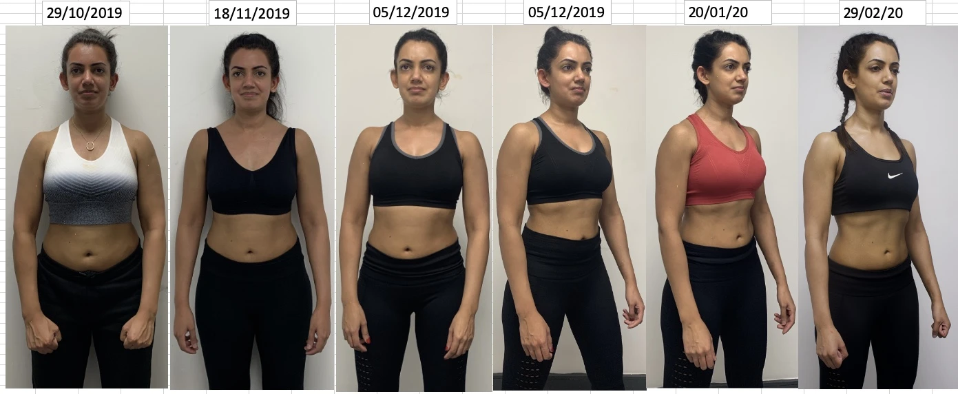 5-month female body transformation progress
