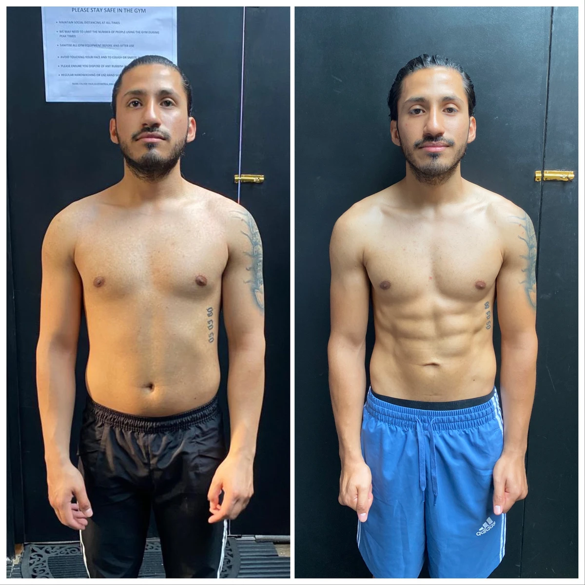 Visible body transformation results